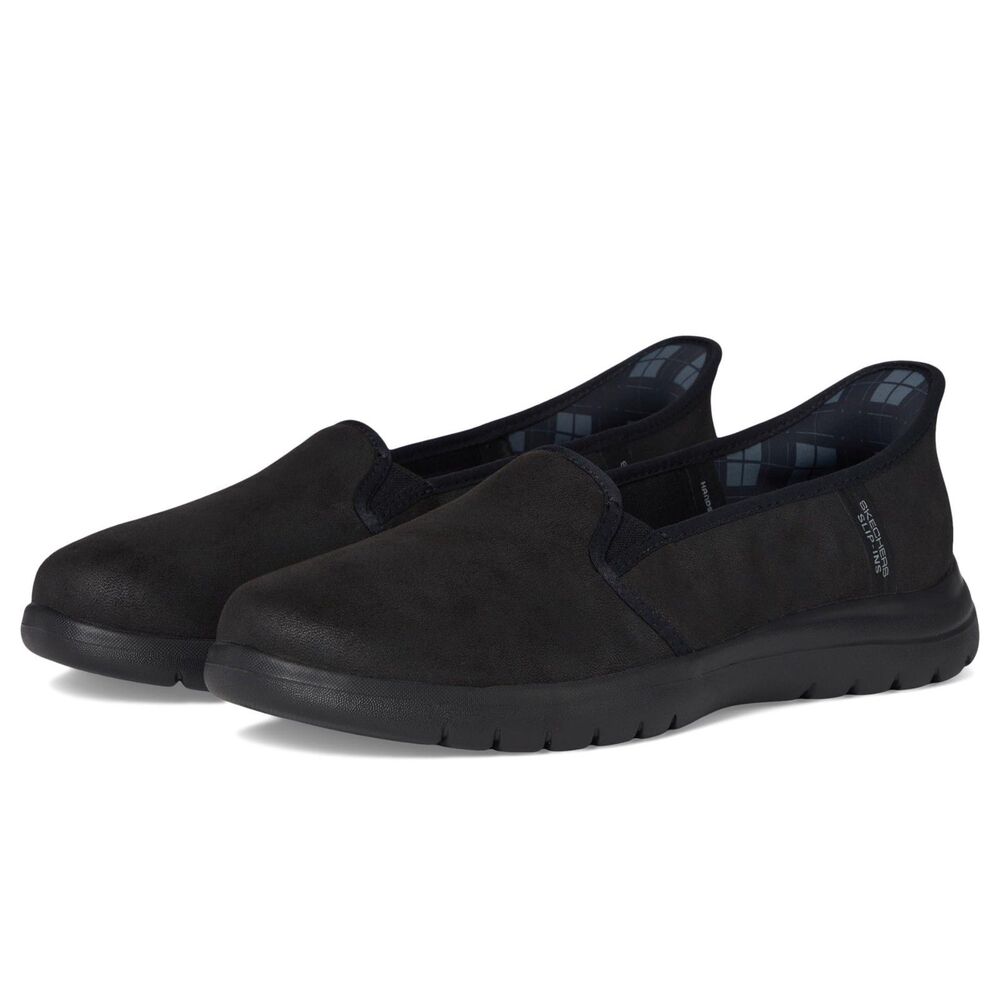 SKECHERS Women's On-The-Go Flex Double Gore Slip-In Loafer, Black, Size 9